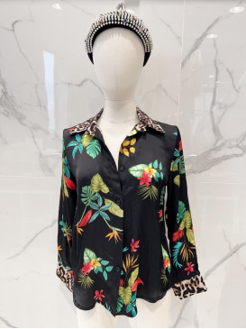 Chemise soyeuse imprimé...