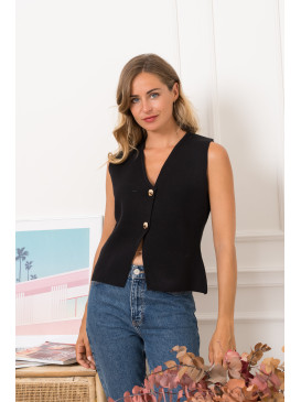 Gilet sans manche boutons...
