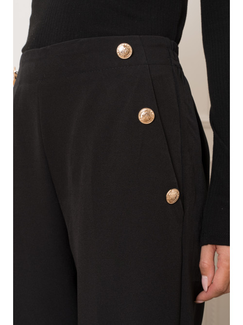 Pantalon à pont boutons dorés