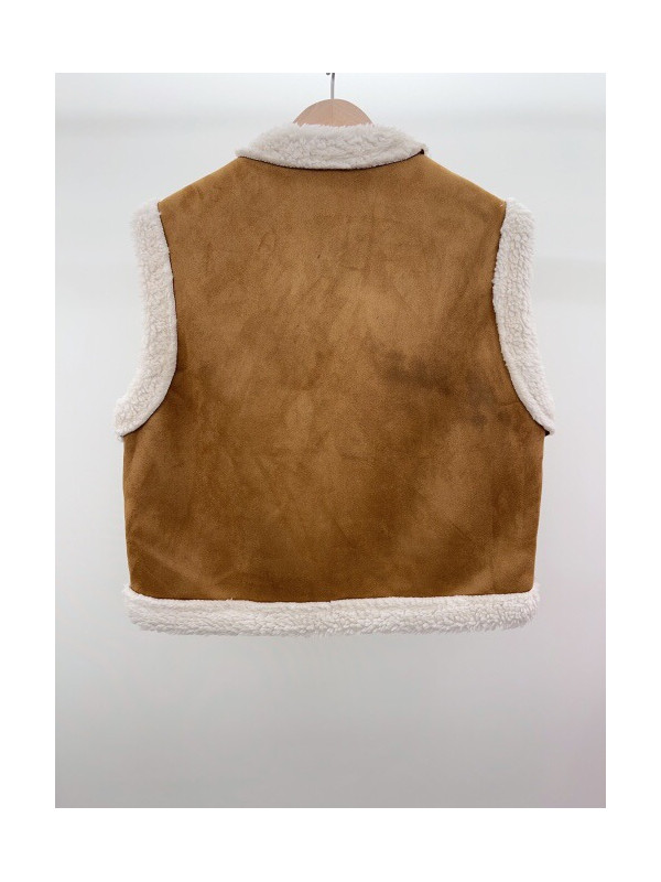 Gilet simili daim brodé