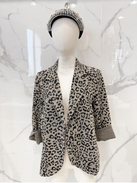 Veste souple imprimé léopard