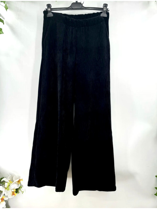 Pantalon wide leg en velours grosses côtes