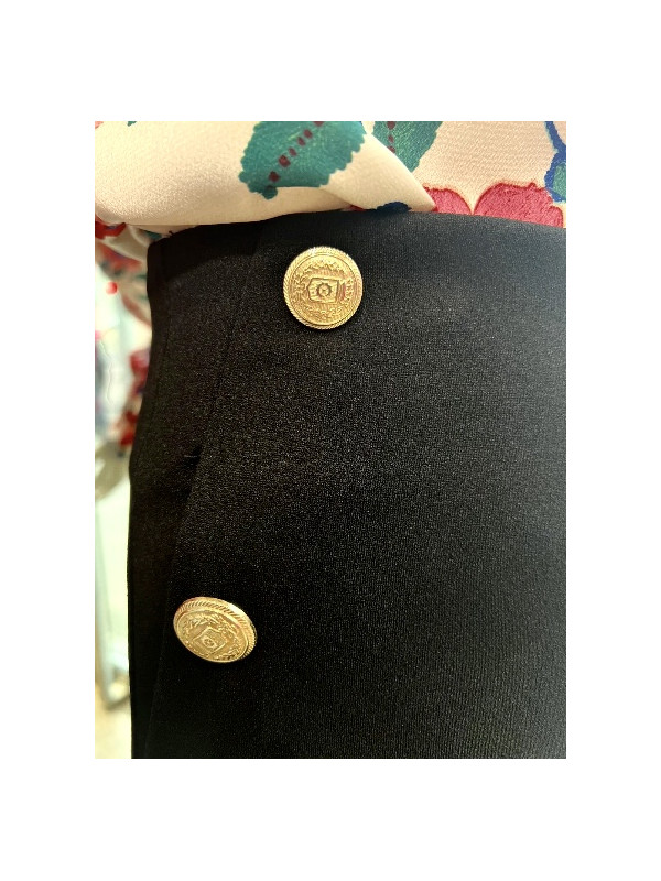 Pantalon à pont et boutons dorés