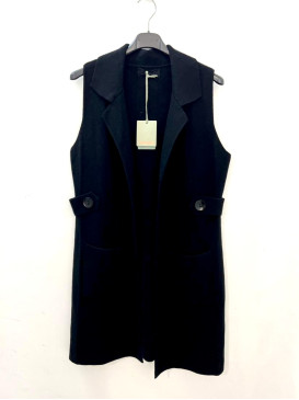 Gilet long sans manche bord...
