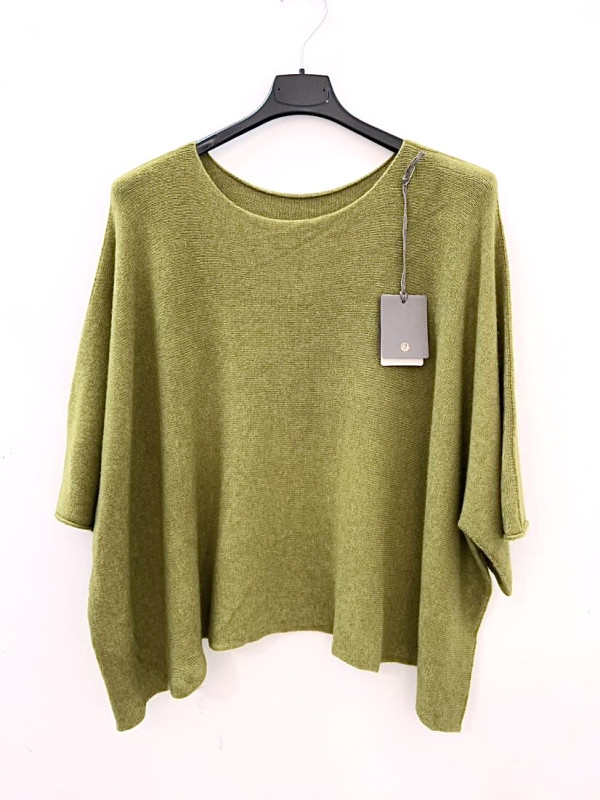 Pull Femme Crop Court Manches Larges Sans laine.