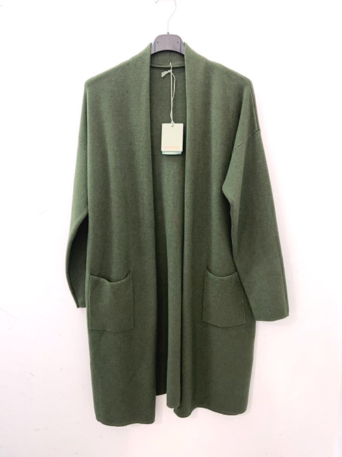 Gilet long oversized bord à bord