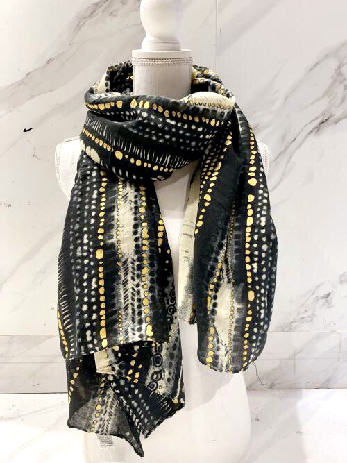 Écharpe imprimé avec lurex