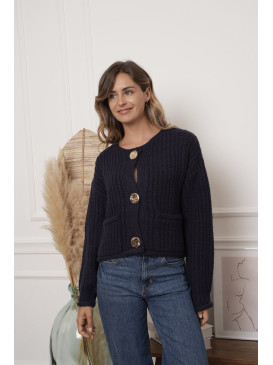 Gilet cropped manches...