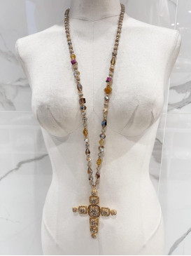 Collier fantaisie croix et...