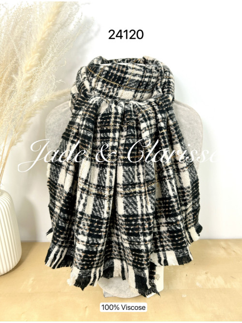 Écharpe écossais et fil lurex