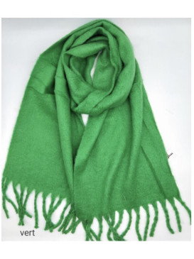 Écharpe unie avec franges