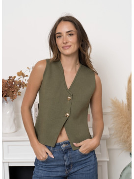 Gilet sans manche boutons...
