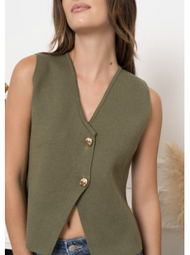Gilet sans manche boutons...