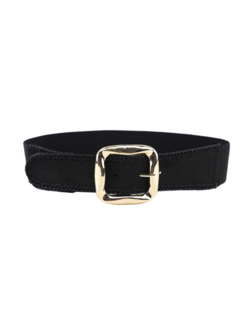 Ceinture élastique à boucle dorée