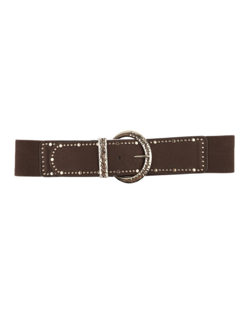 Ceinture élastique à boucle dorée