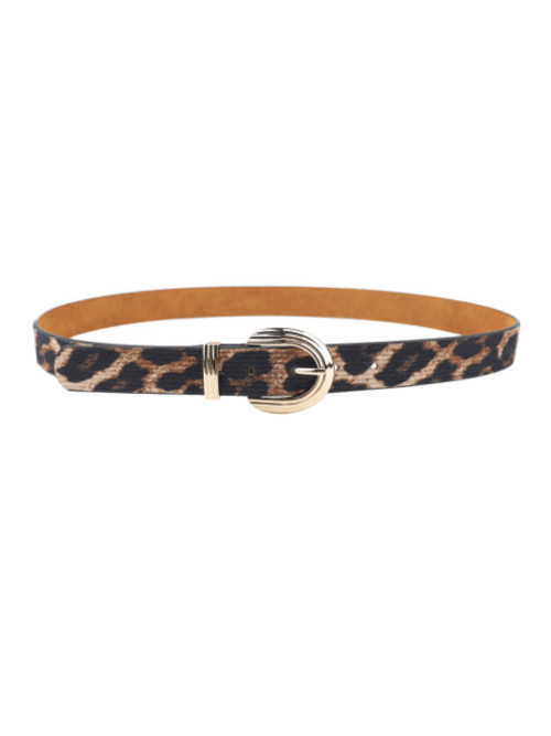 Ceinture fine à boucle dorée