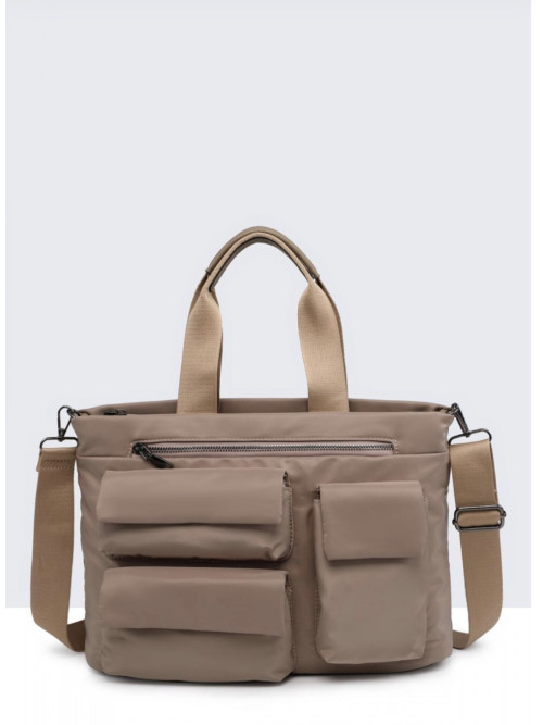 Sac textile bandoulière multi poches