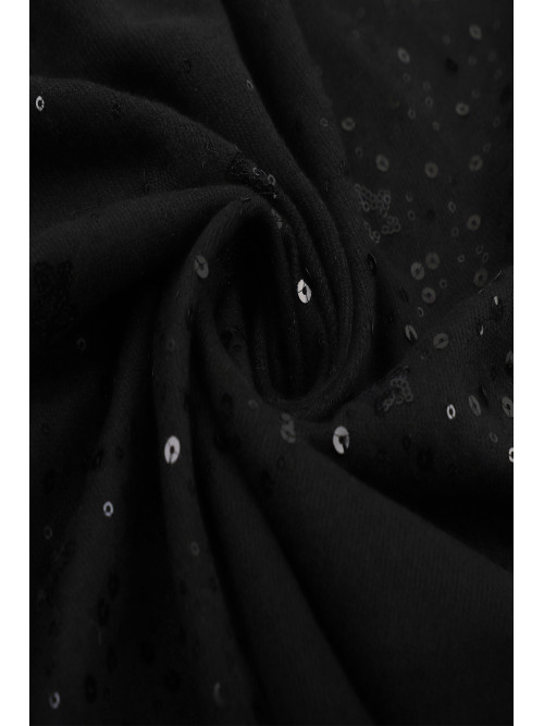 Echarpe chinée et sequins dorés