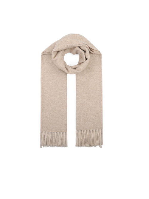 Écharpe unie avec franges