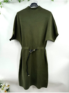 Robe courte en maille col...
