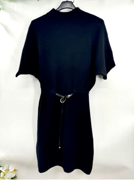 Robe courte en maille col...