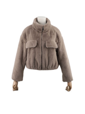 Veste cropped zippée...