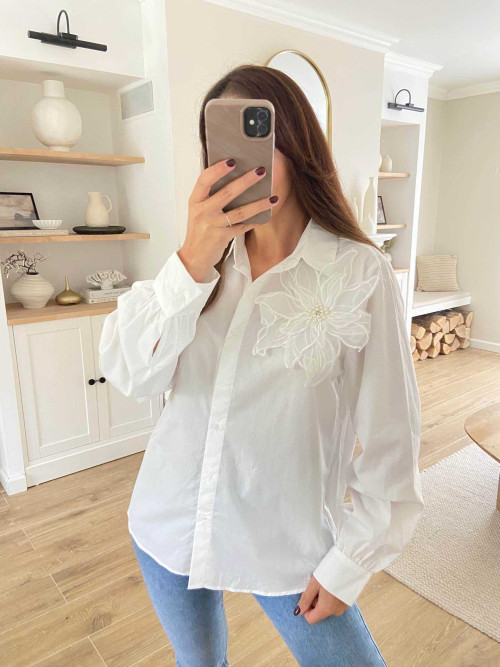 Chemise fleur organdi