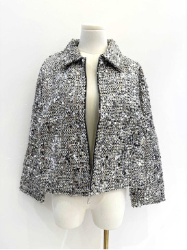 Veste en tweed et sequins...