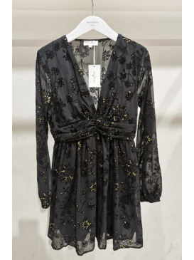 Robe courte en voilage avec...