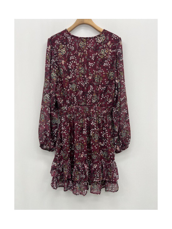 Robe courte imprimé fleuri décolleté cache-cœur Lili & Lala