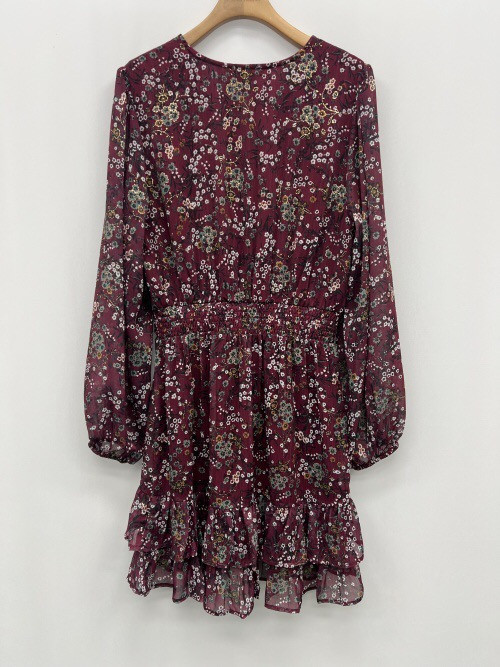 Robe courte imprimé fleuri décolleté cache-cœur Lili & Lala