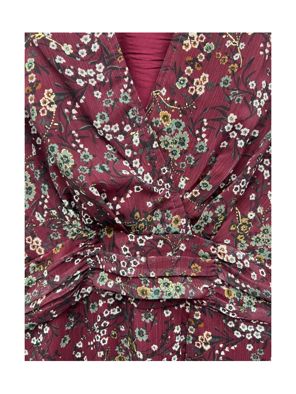 Robe courte imprimé fleuri décolleté cache-cœur Lili & Lala