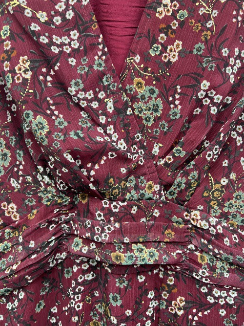 Robe courte imprimé fleuri décolleté cache-cœur Lili & Lala