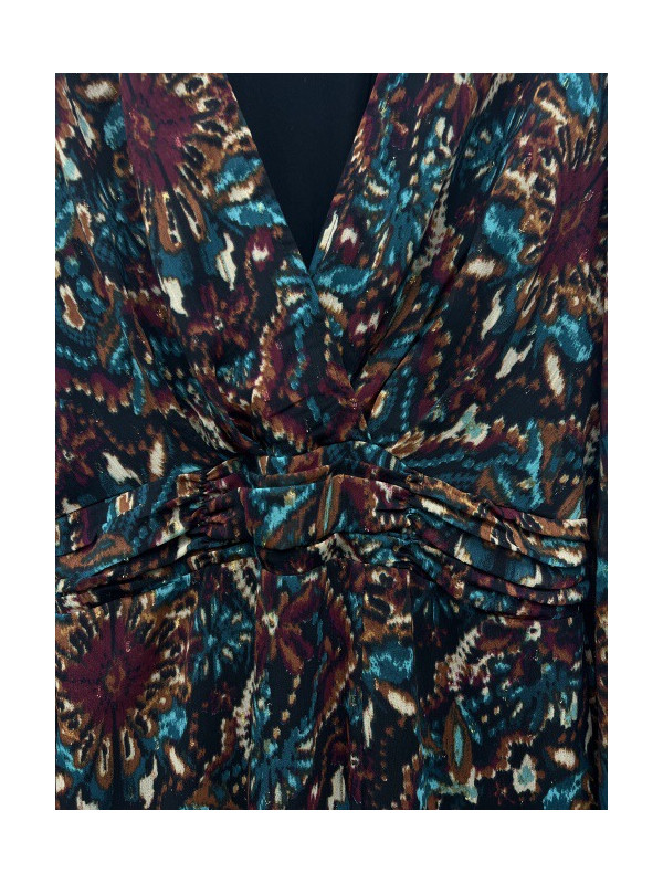Robe courte imprimée décolleté cache-cœur Lili & Lala