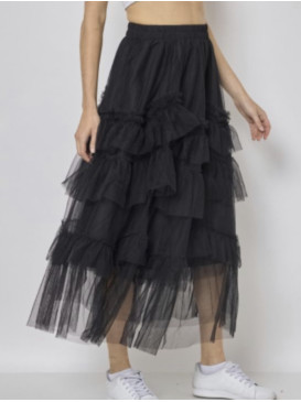 Jupe longue bohème en tulle...