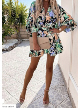 Robe courte imprimée...
