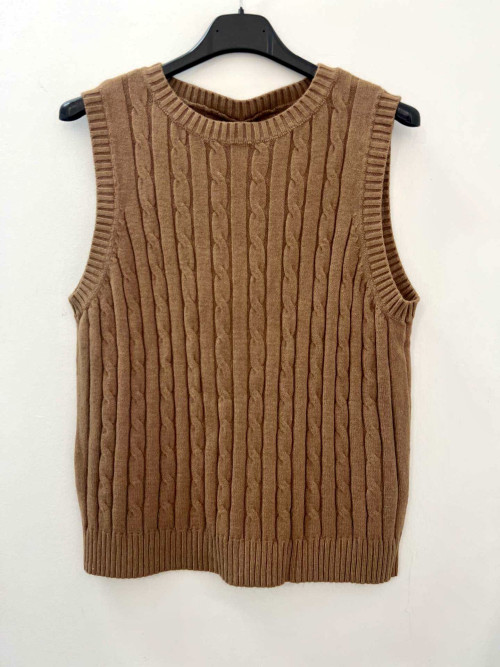 Pull torsadé col rond sans manche Sugar Babe