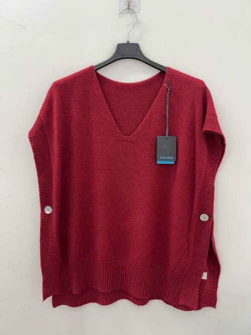 Pull oversized col V sans manches