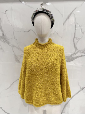 Pull maille peluche col...
