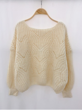 Pull col bateau maille...