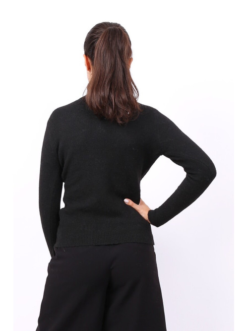 Pull col roulé manches longues