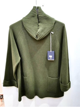 Pull long avec poches col...