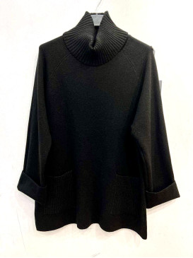 Pull long avec poches col...