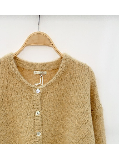 Gilet oversized col rond boutons nacre