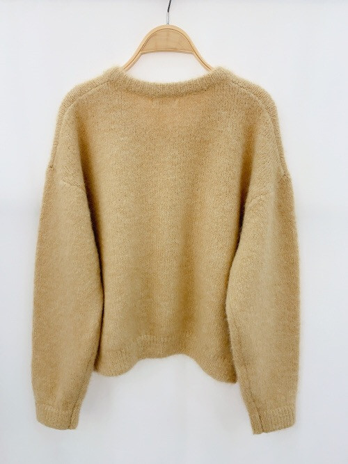 Gilet oversized col rond boutons nacre