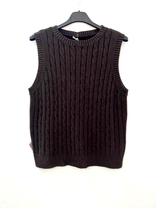 Pull torsadé col rond sans manche Sugar Babe
