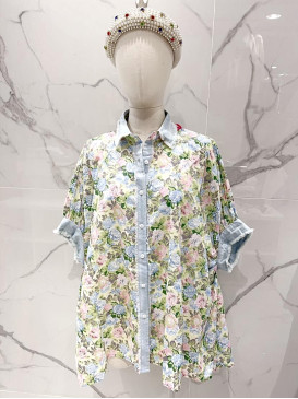 Chemise oversized fleurie...