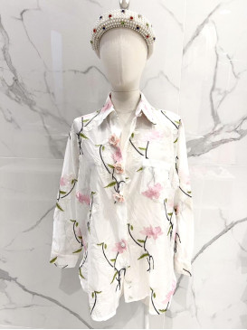 Chemise oversized en tulle...