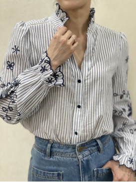 Chemise rayée manches...