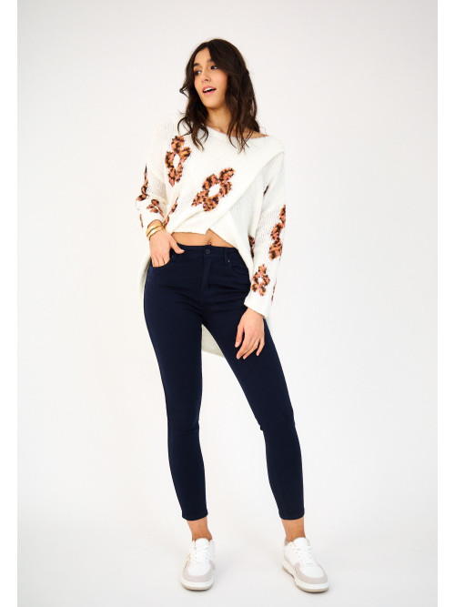 Jean slim couleur effet "push up"